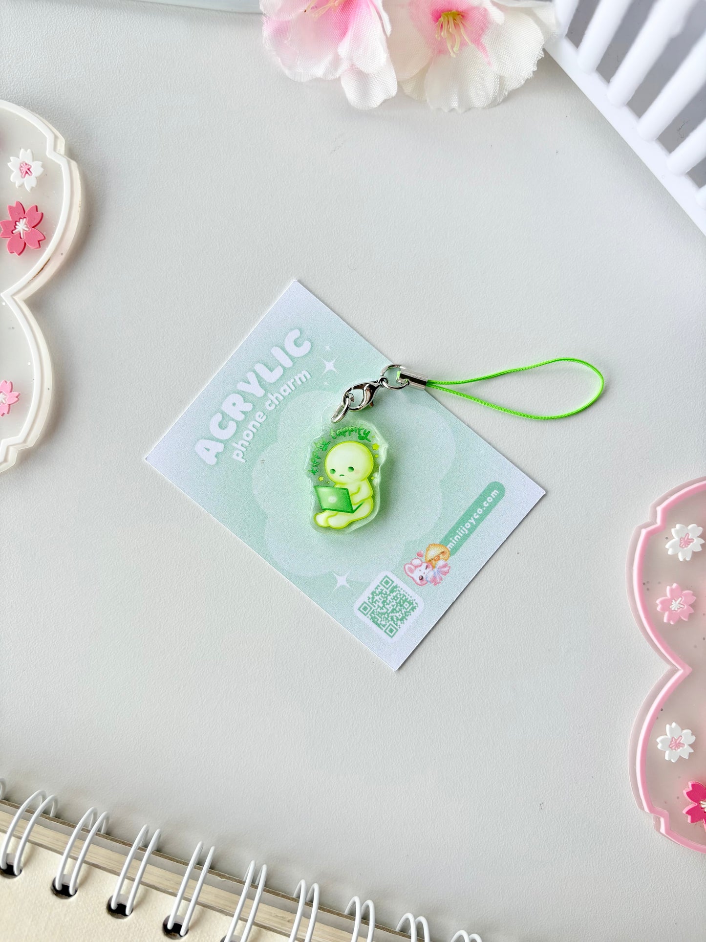 Green Figure phone charms