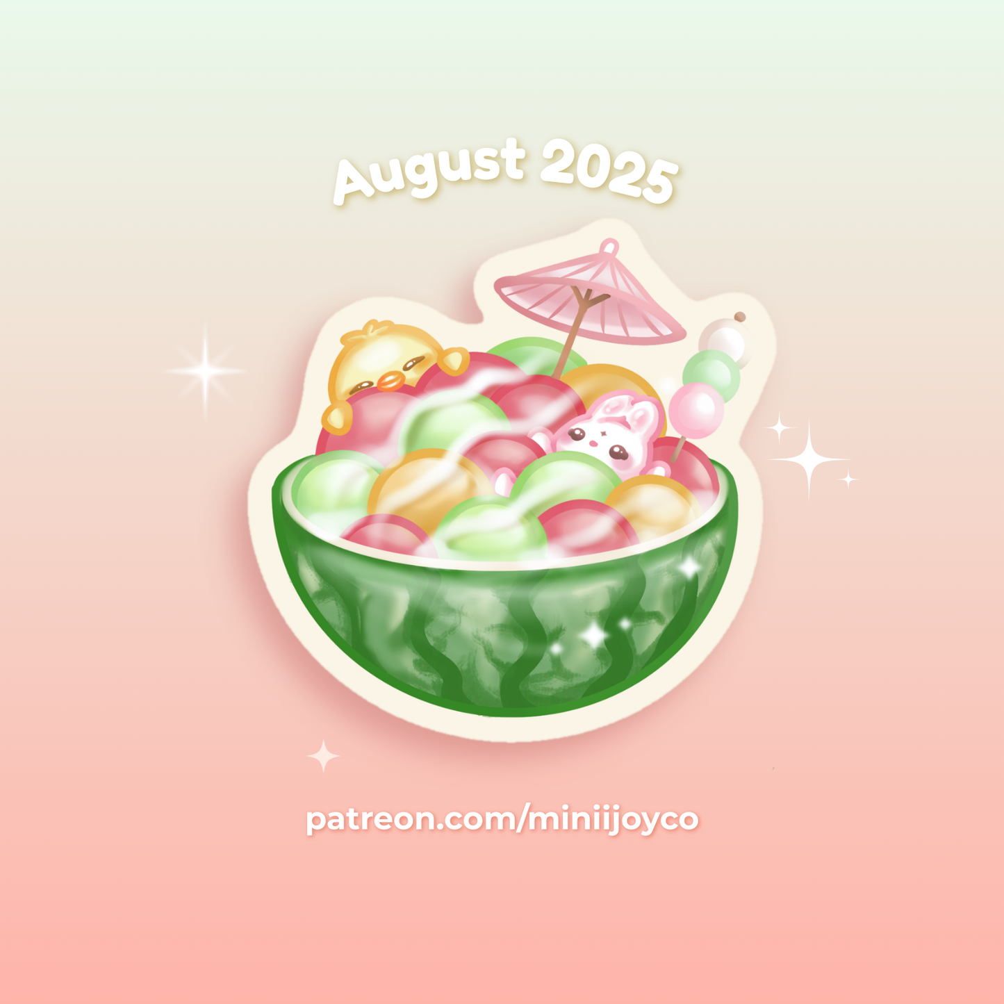 Watermelon Bingsoo Die-cut Sticker