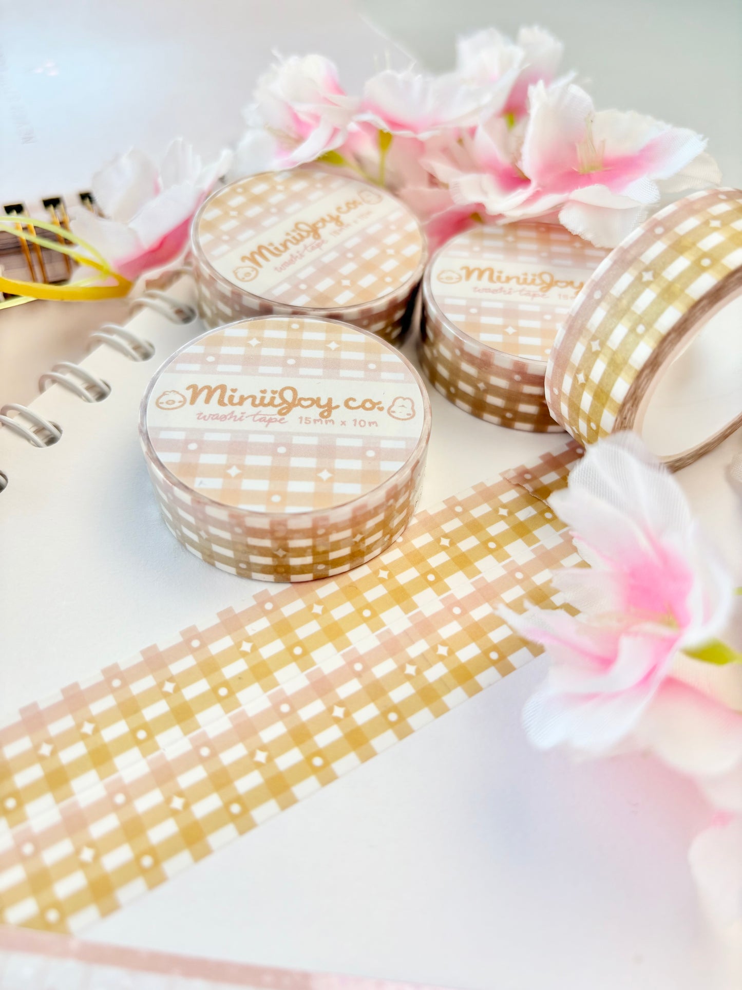 Gingham Washi Tape - Yellow