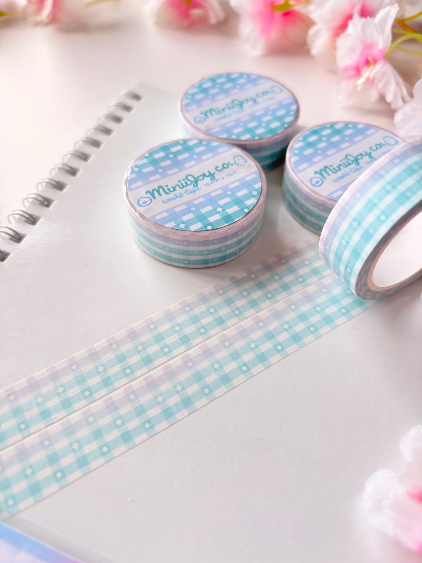 Gingham Gradient Washi Tape V2 - Blue