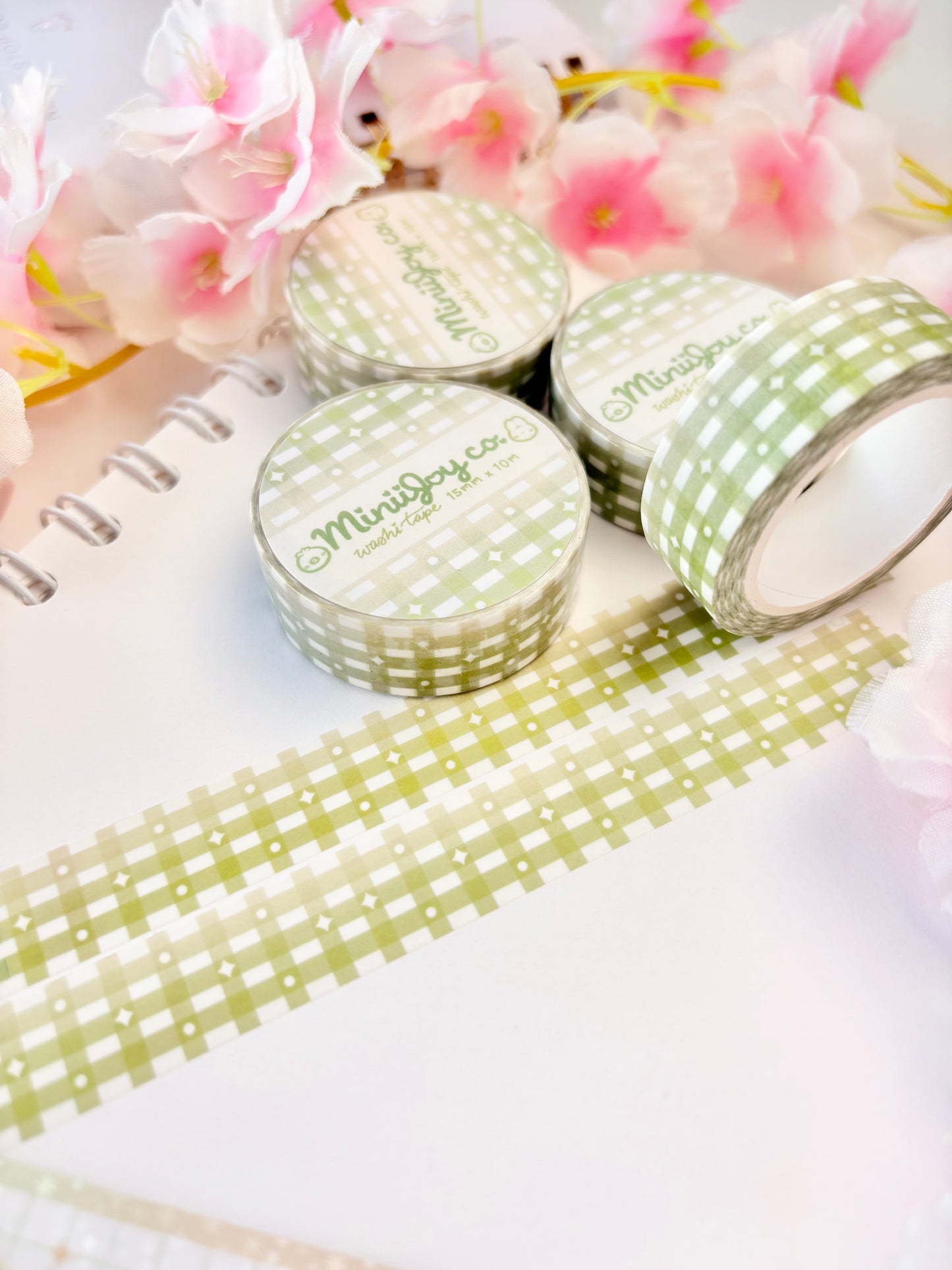Gingham Washi Tape - Green