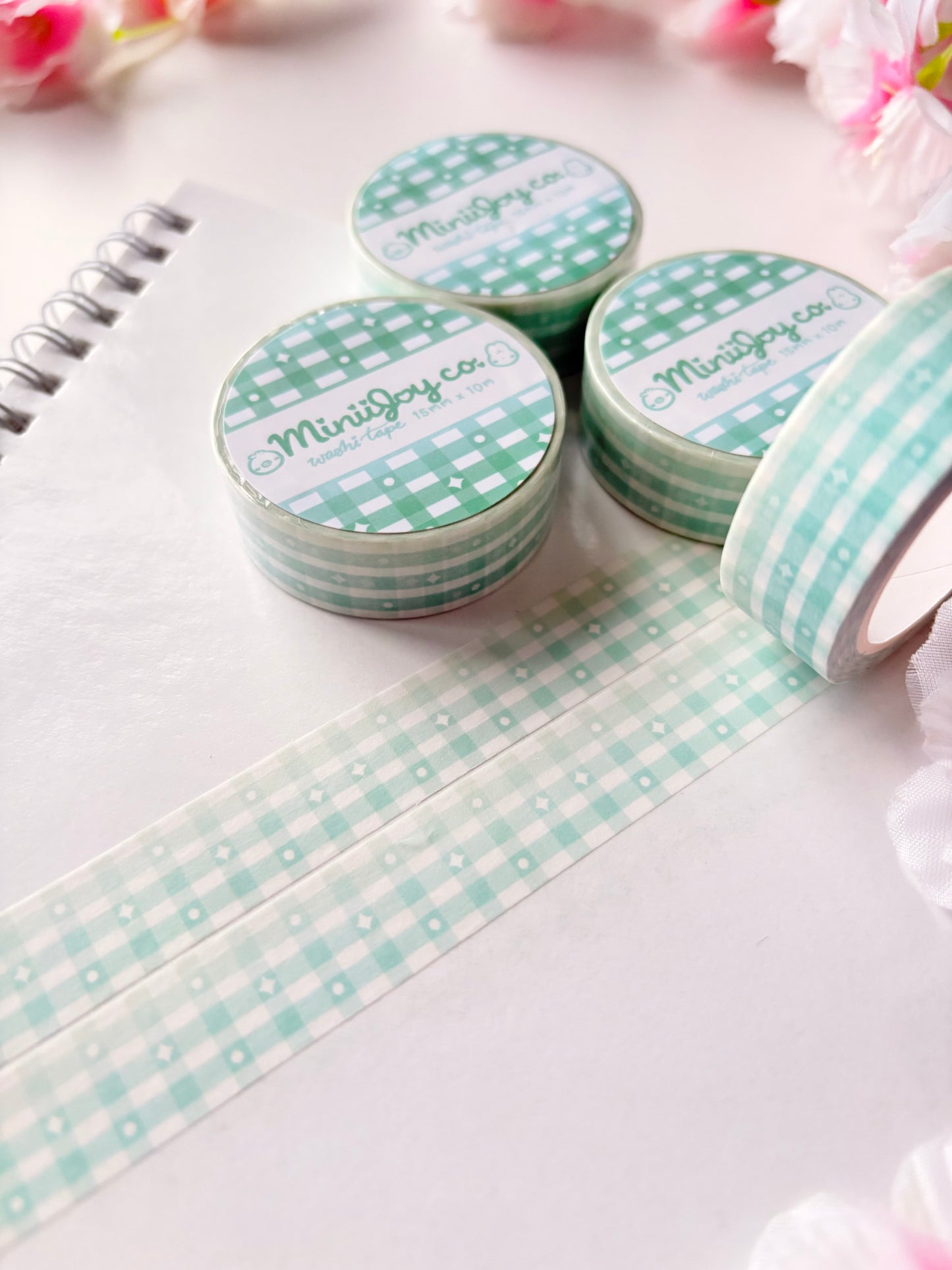 Gingham Gradient Washi Tape V1 - Torquoise