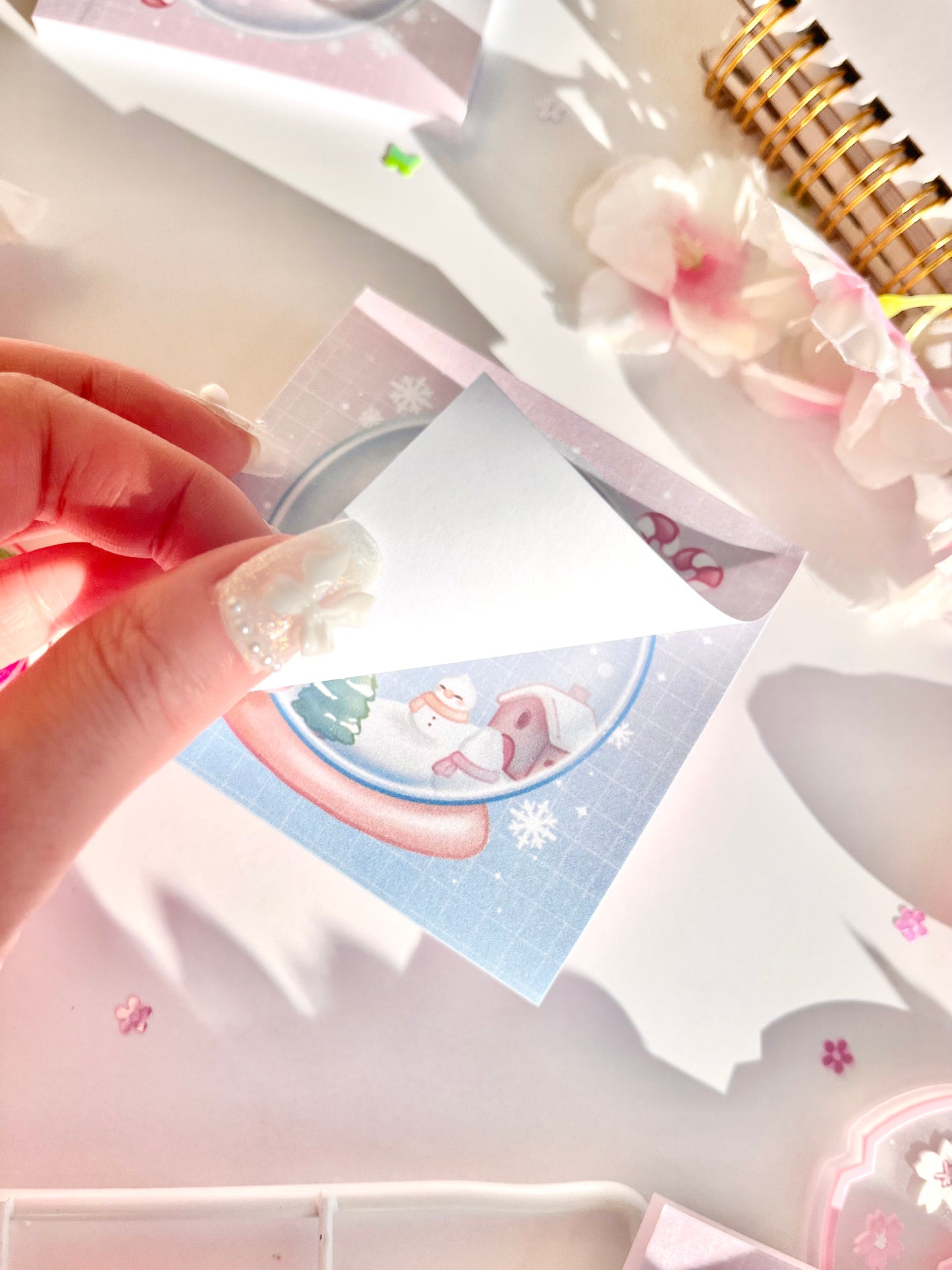 Snow Globe Sticky Note
