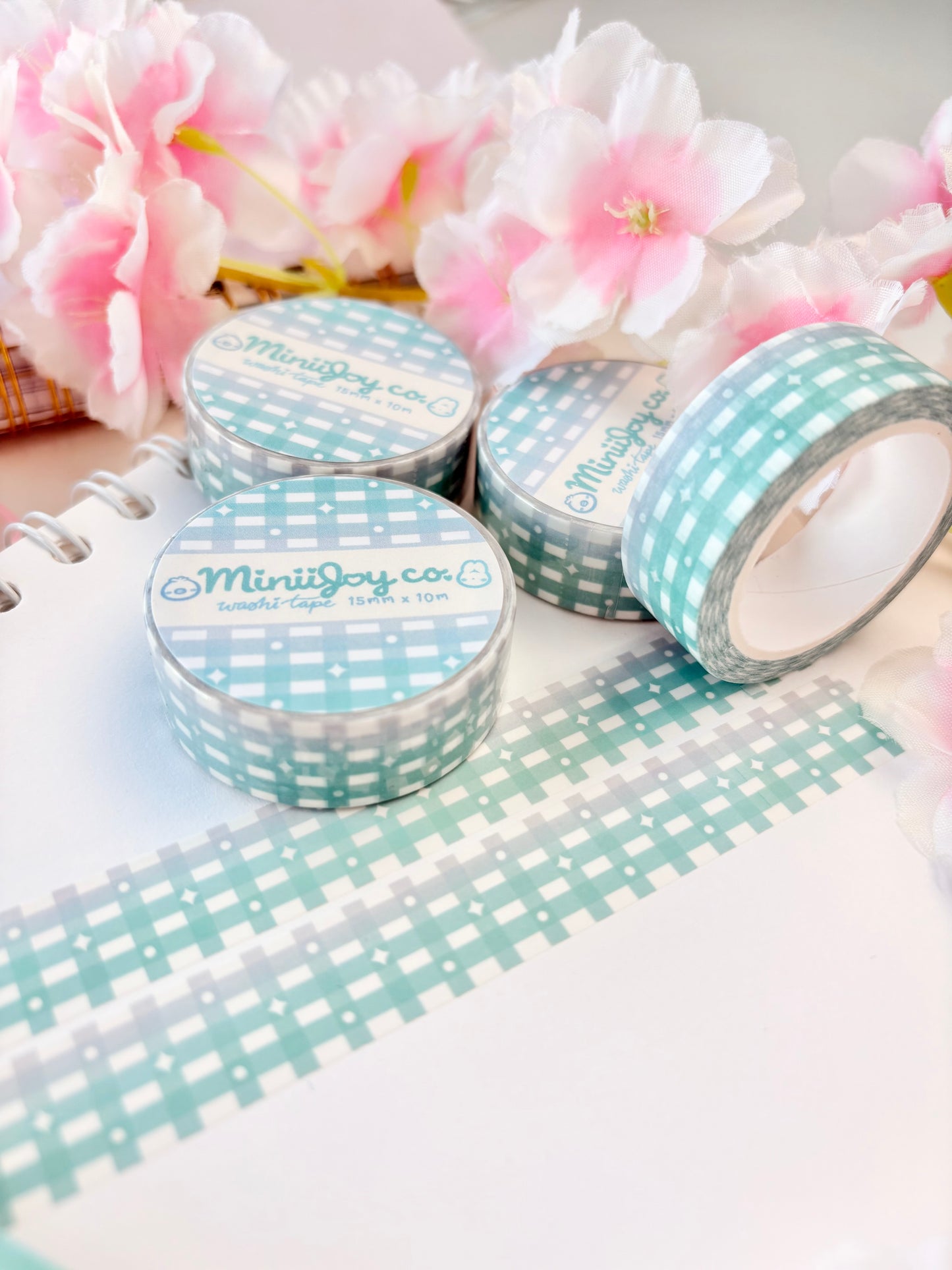 Gingham Washi Tape - Blue