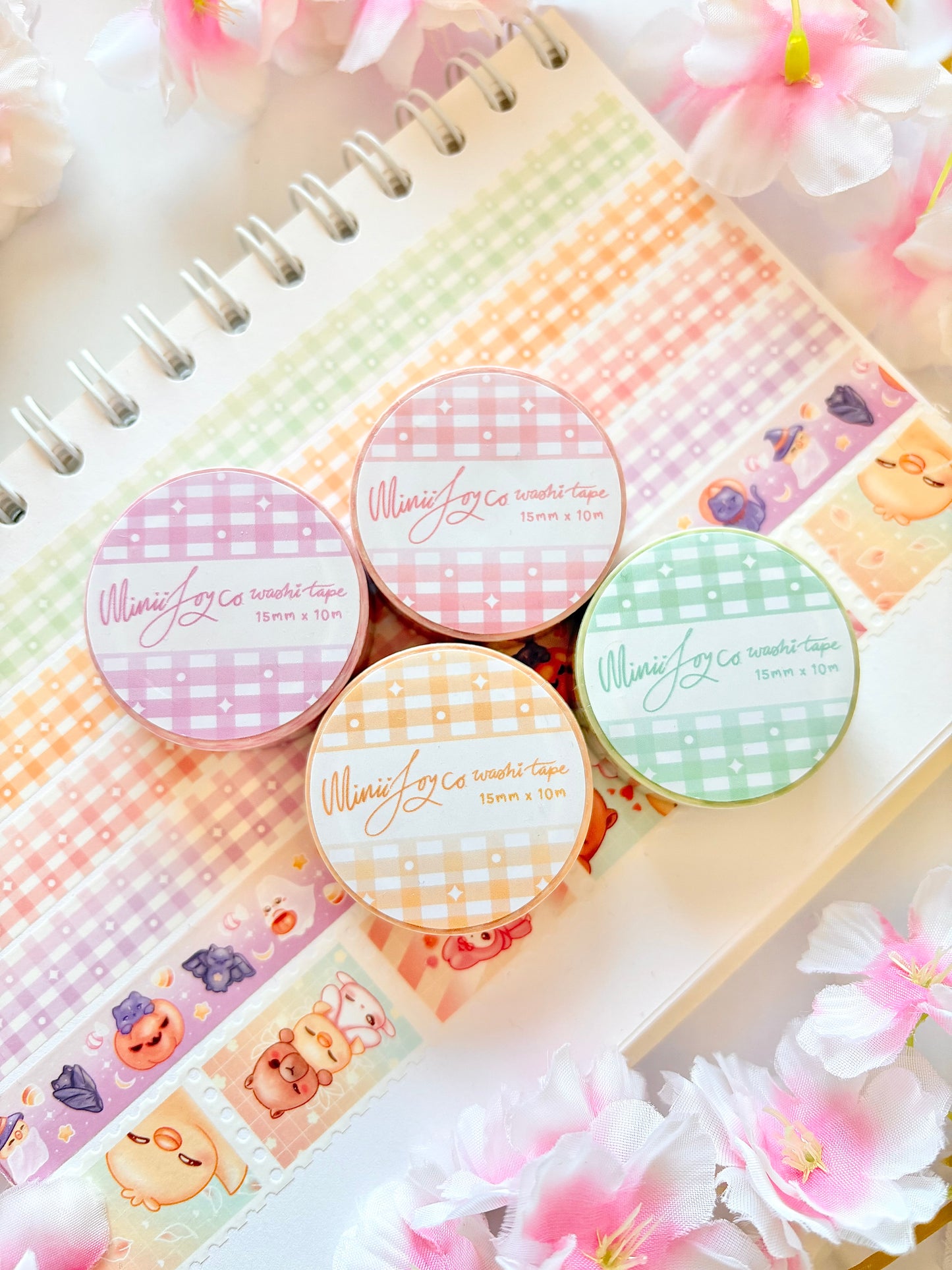 Gingham Gradient Washi Tape v1 (Set of 4)