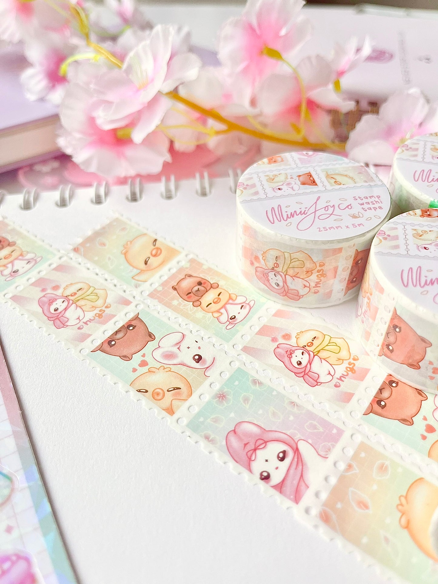 Capybara + Friends Stamp Washi Tape