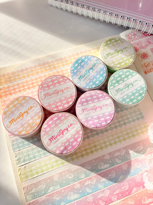 Gingham Gradient Washi Bundle V1 +V2 (Set of 8)