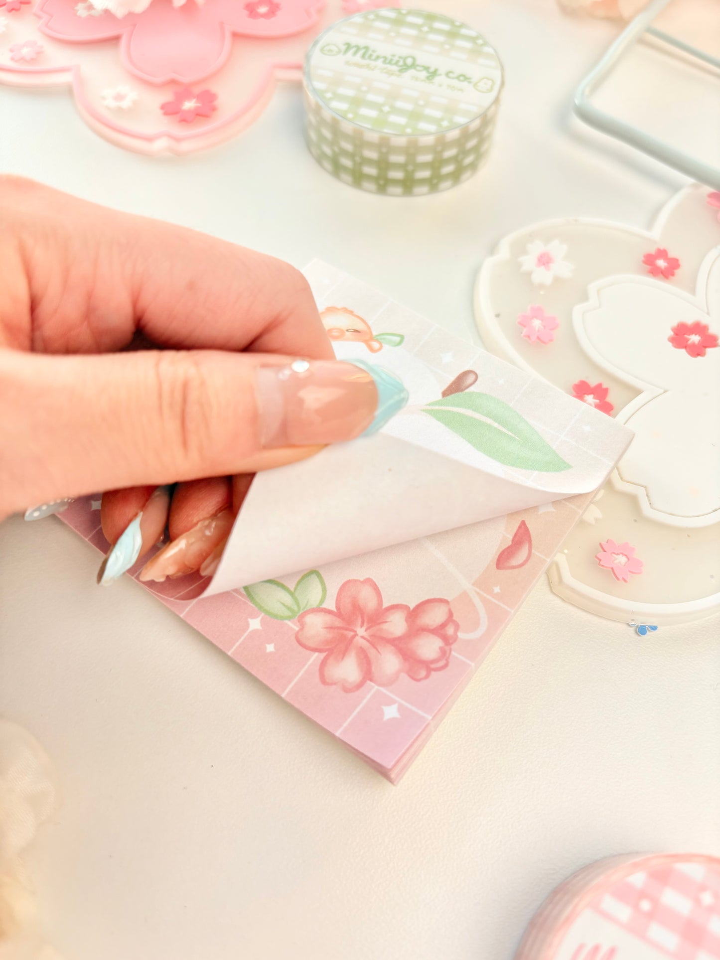 Sakura Peach Sticky Note