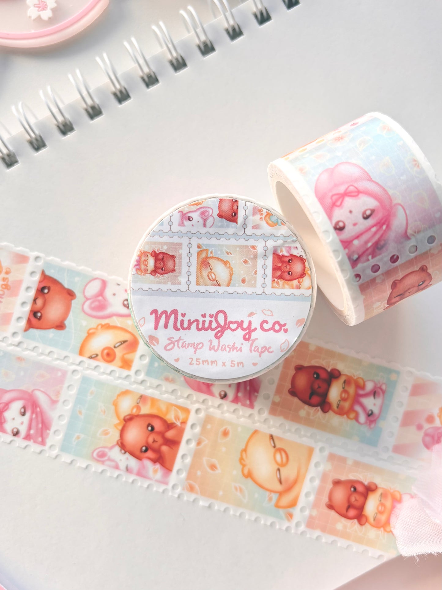 Capybara + Friends Stamp Washi Tape