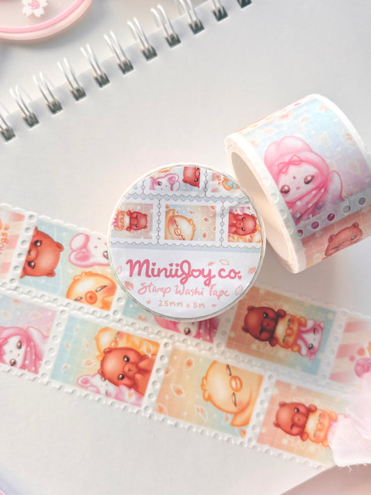 Capybara + Friends Stamp Washi Tape