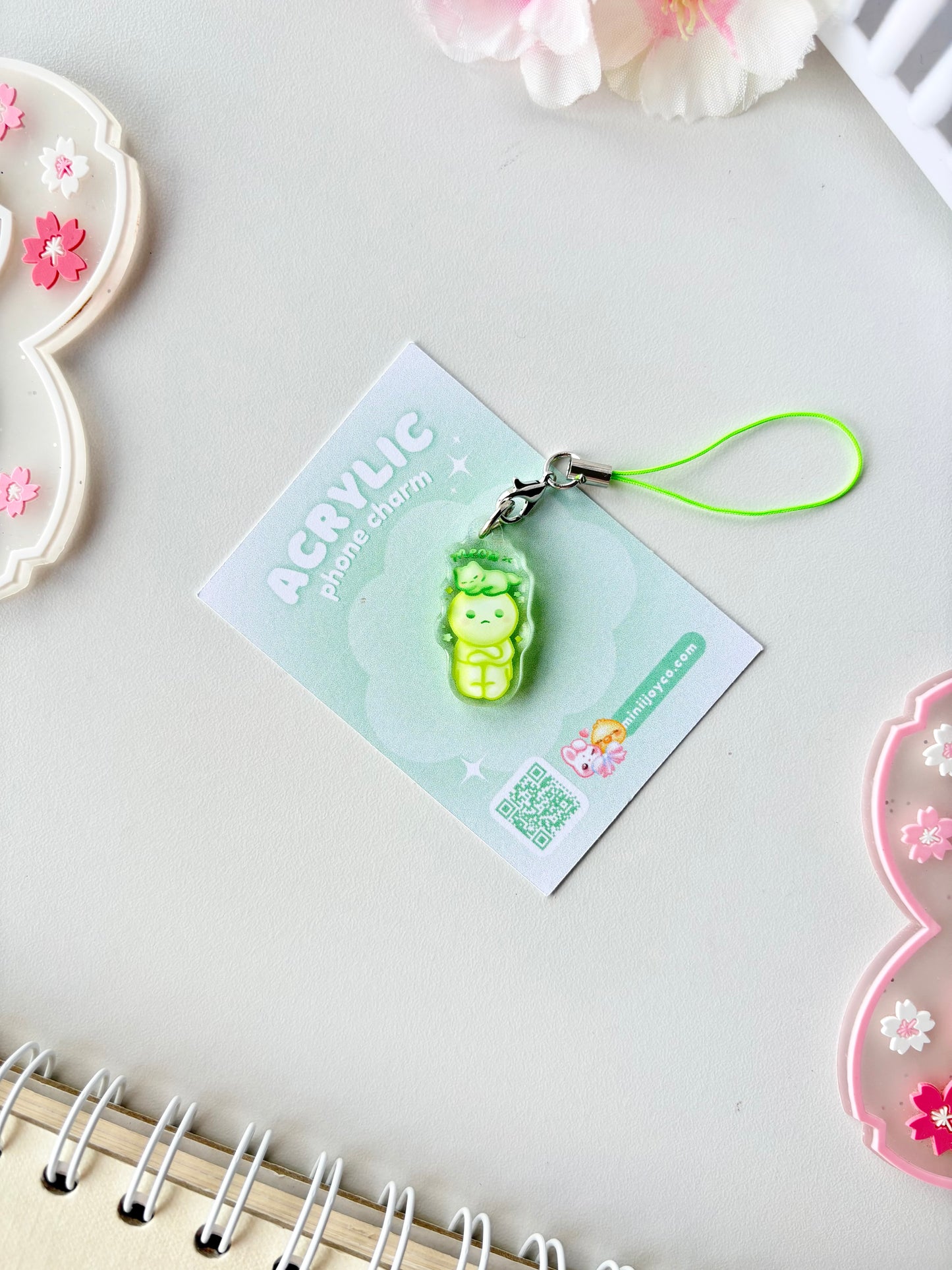 Green Figure phone charms
