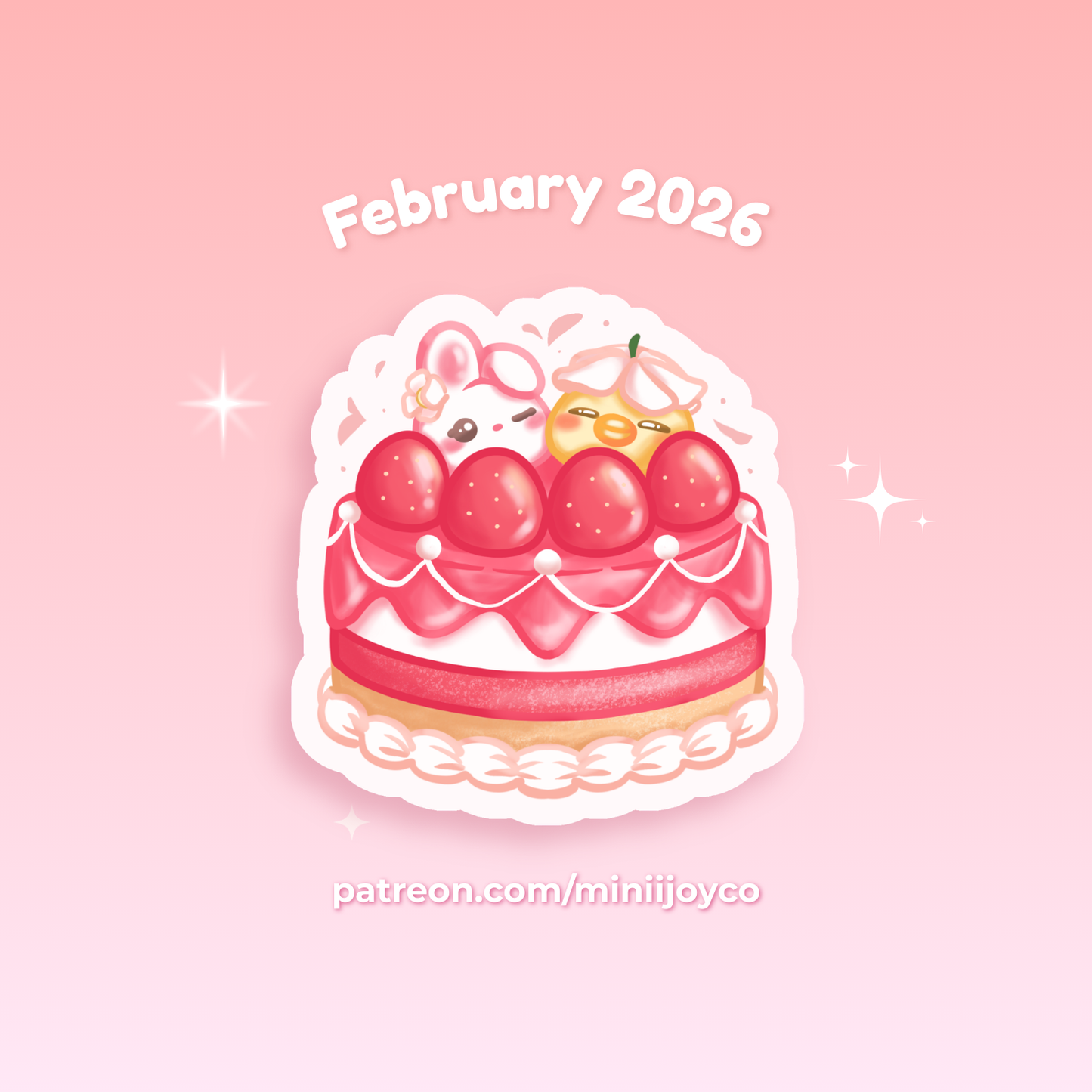 Strawberry cake Die-cut Sticker