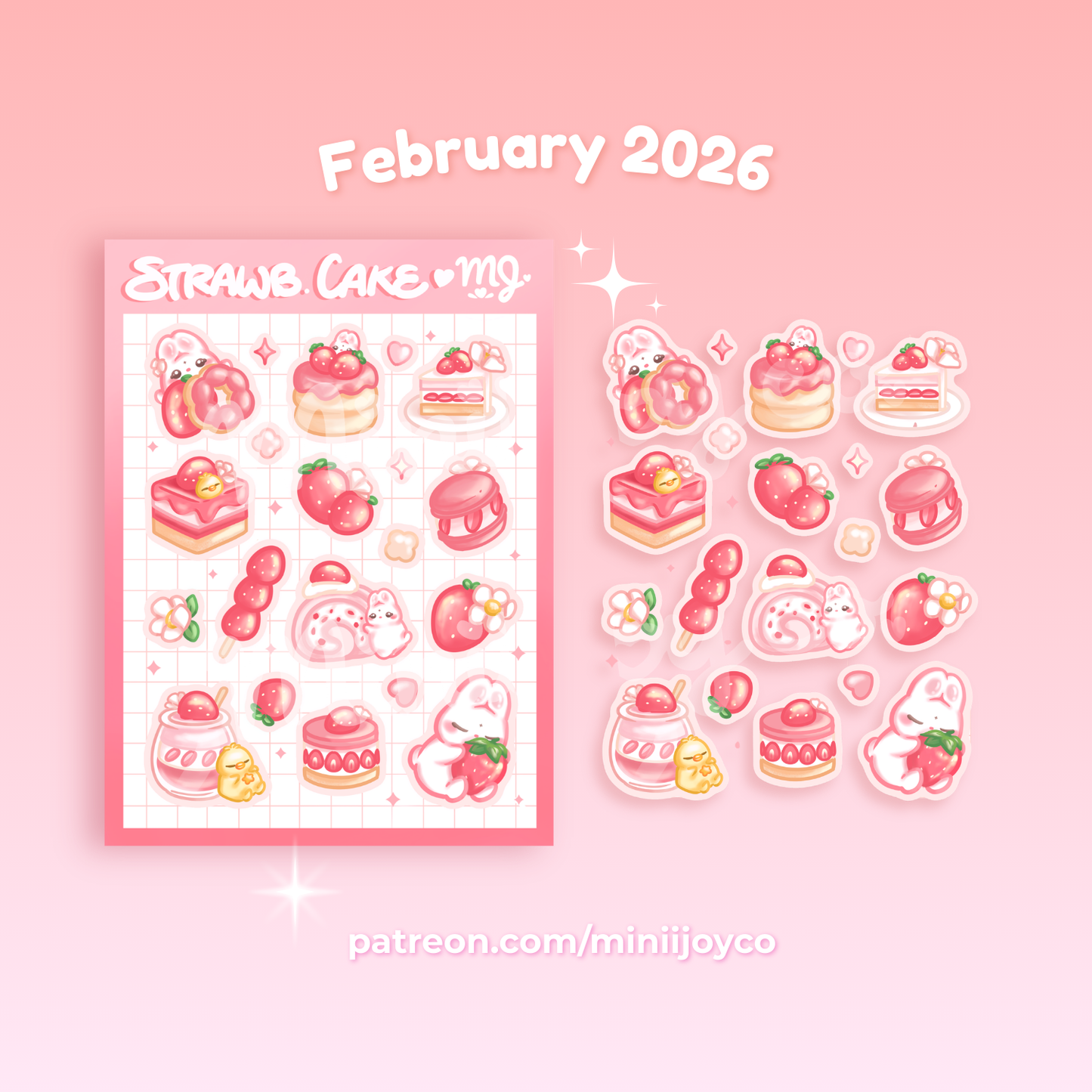 Strawb. Cake Mini Sheet