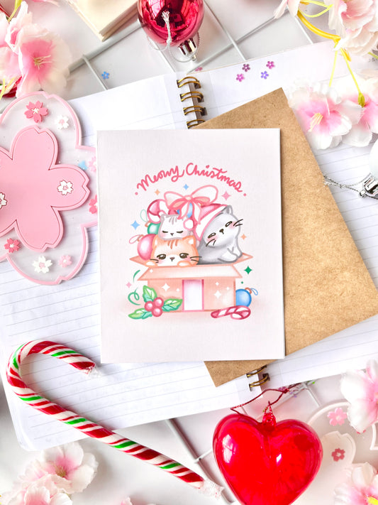 Meowy Christmas Greeting Card