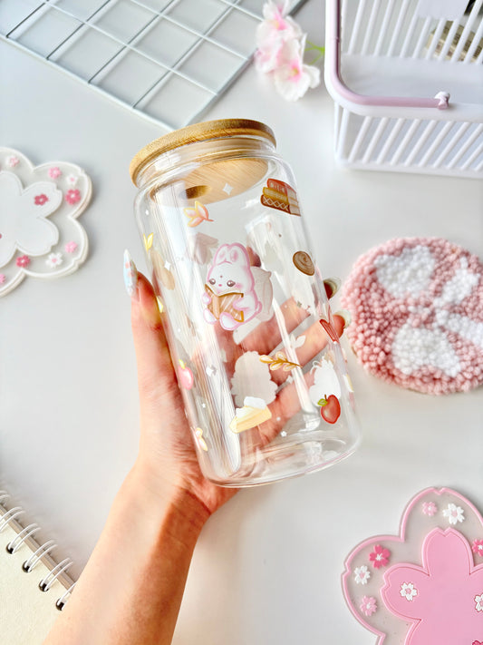 Cozy Fall Glass Cup