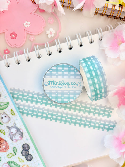 Gingham Washi Tape - Blue