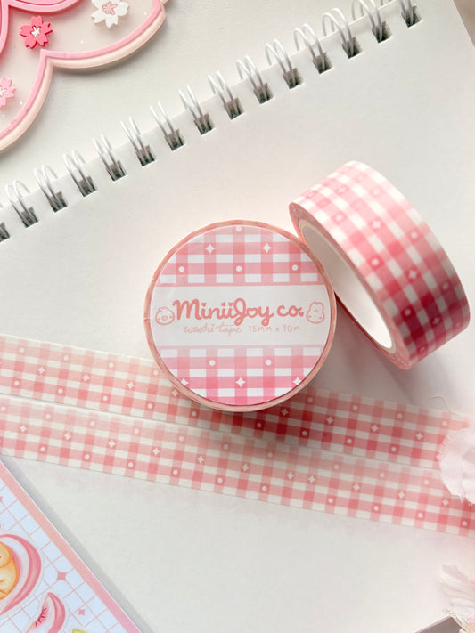 Gingham Gradient Washi Tape V1 -  Peach