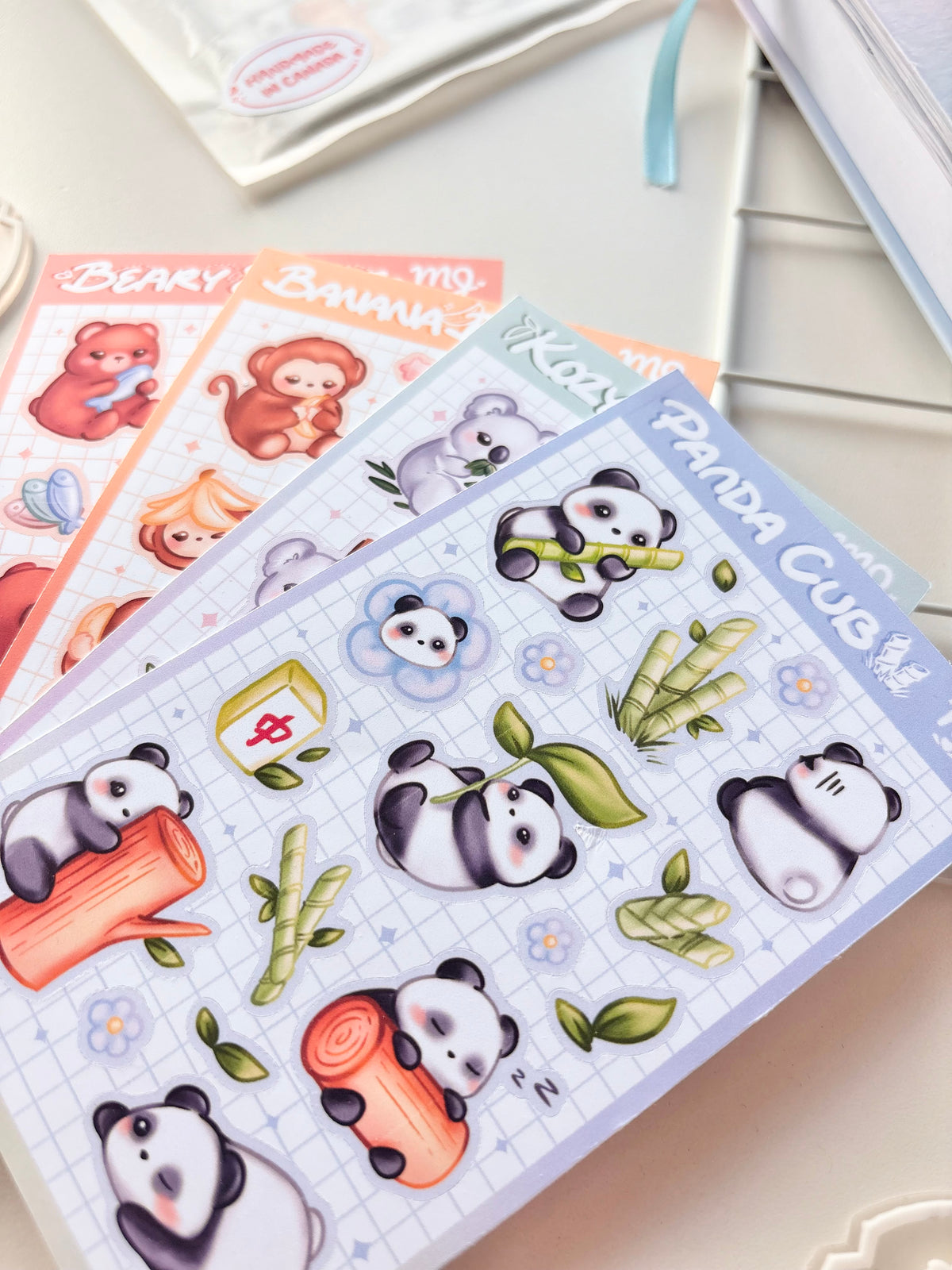 Zoo Animals Sticker Sheet Matte Bundle (Set of 4)