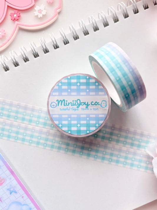 Gingham Gradient Washi Tape V2 - Blue