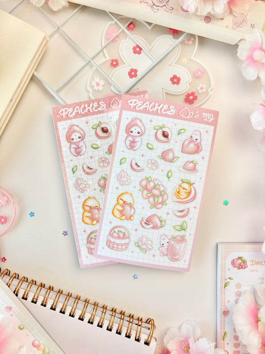 Peaches Sticker Sheet