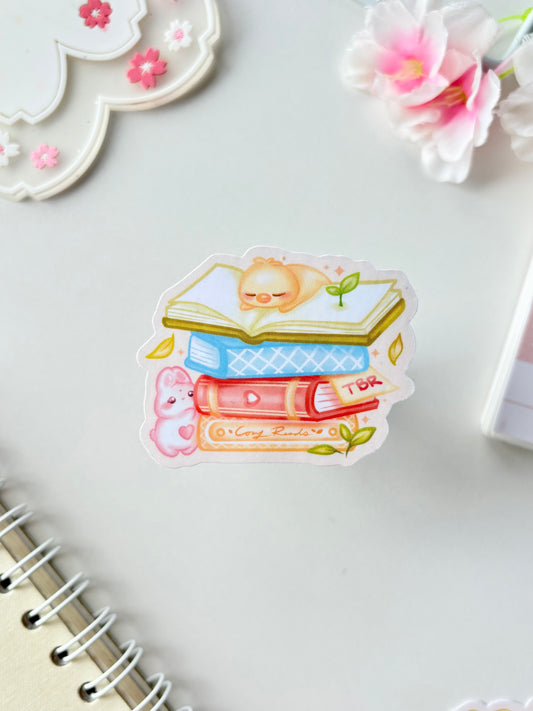 Book Stack Sticker
