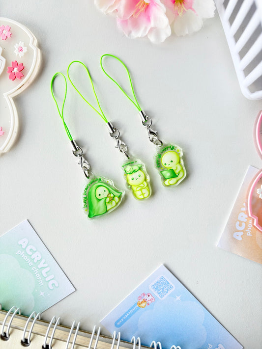 Green Figure phone charms