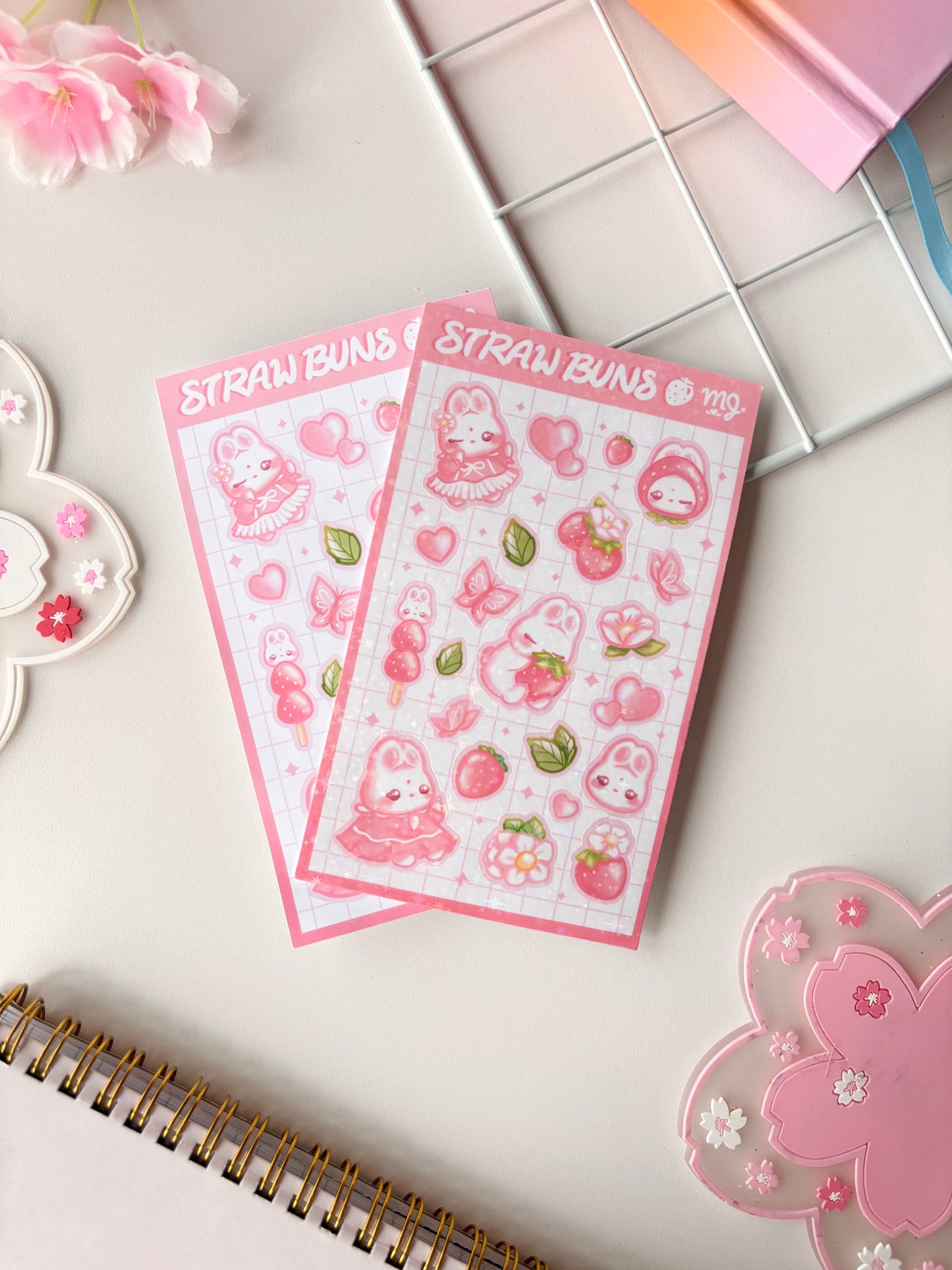 Strawberry Buns Sticker Sheet