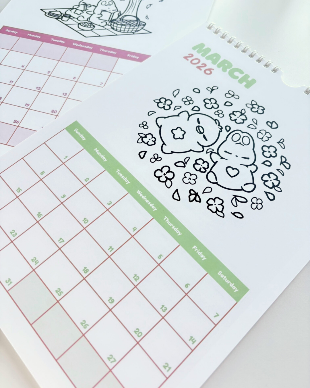 2026 Calendar Coloring Book (PRE-ORDER)