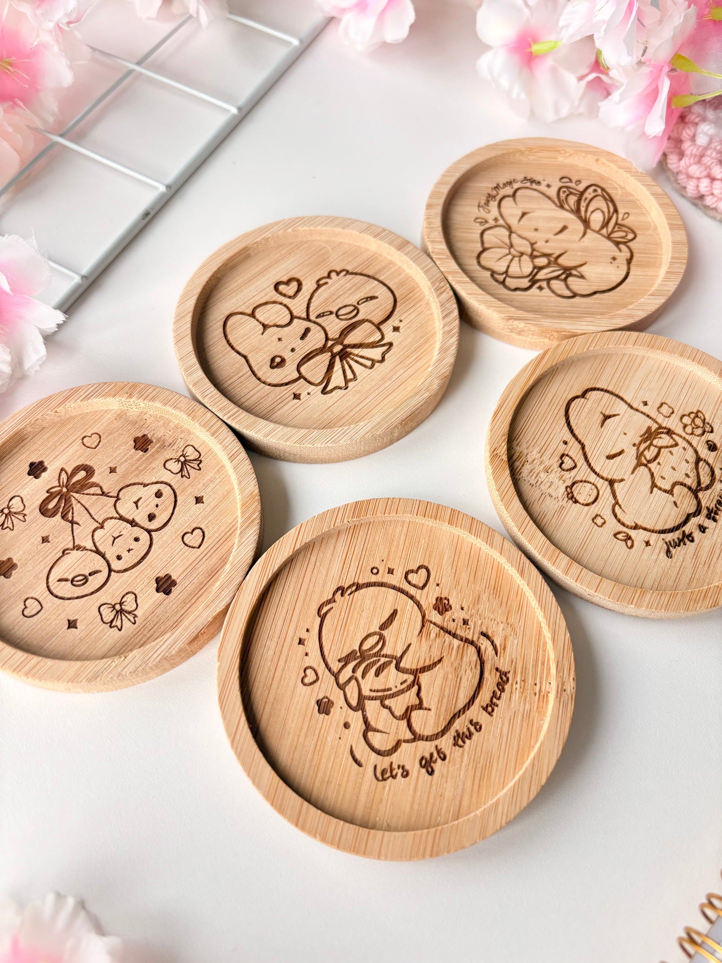 Fairy Magic Sips wooden coaster