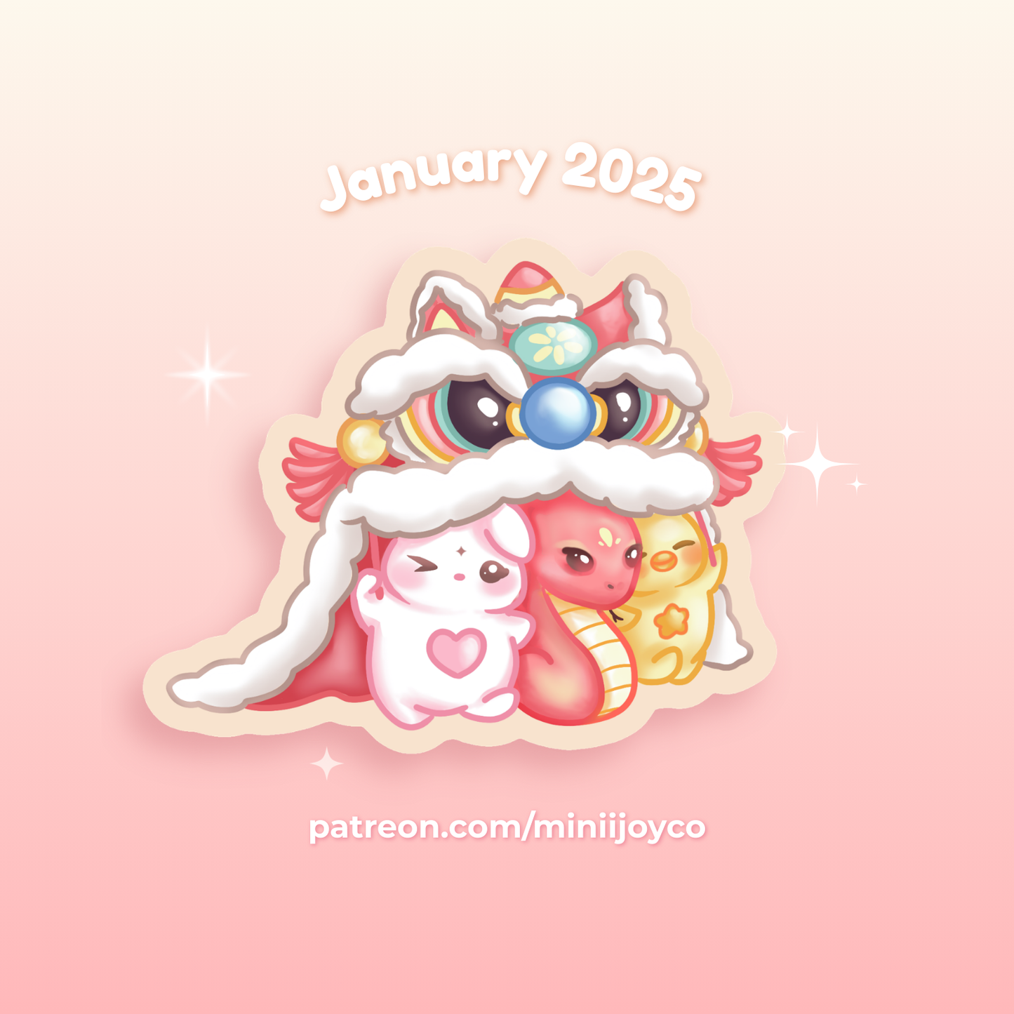LNY Dragon Dance Die-cut Sticker