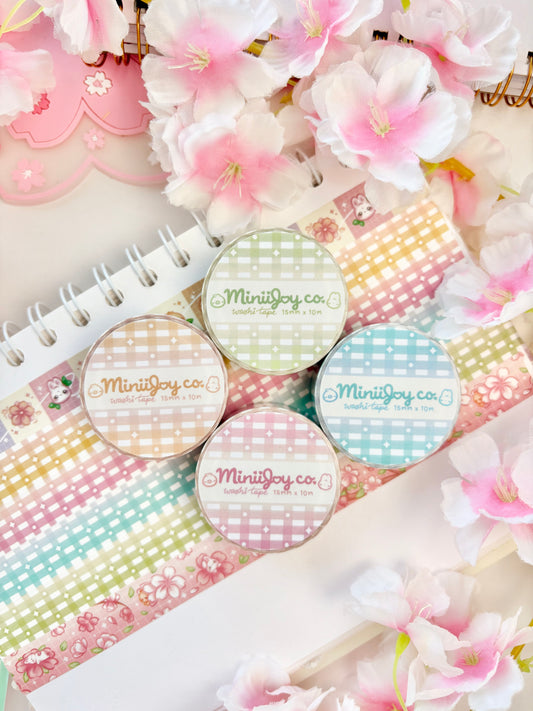 Gingham Gradient Washi Tape v2 (Set of 4)