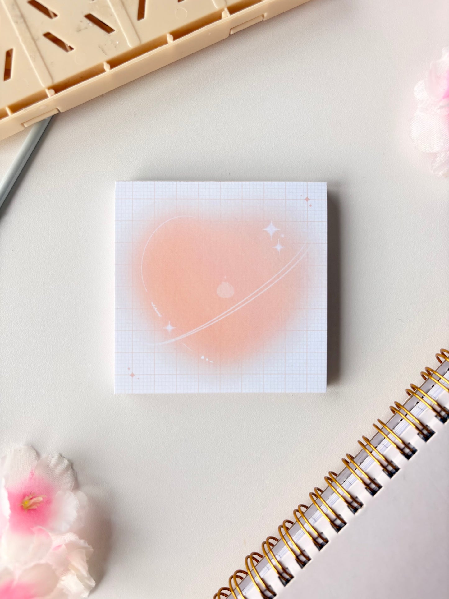 Soft Yellow Heart Memo pad