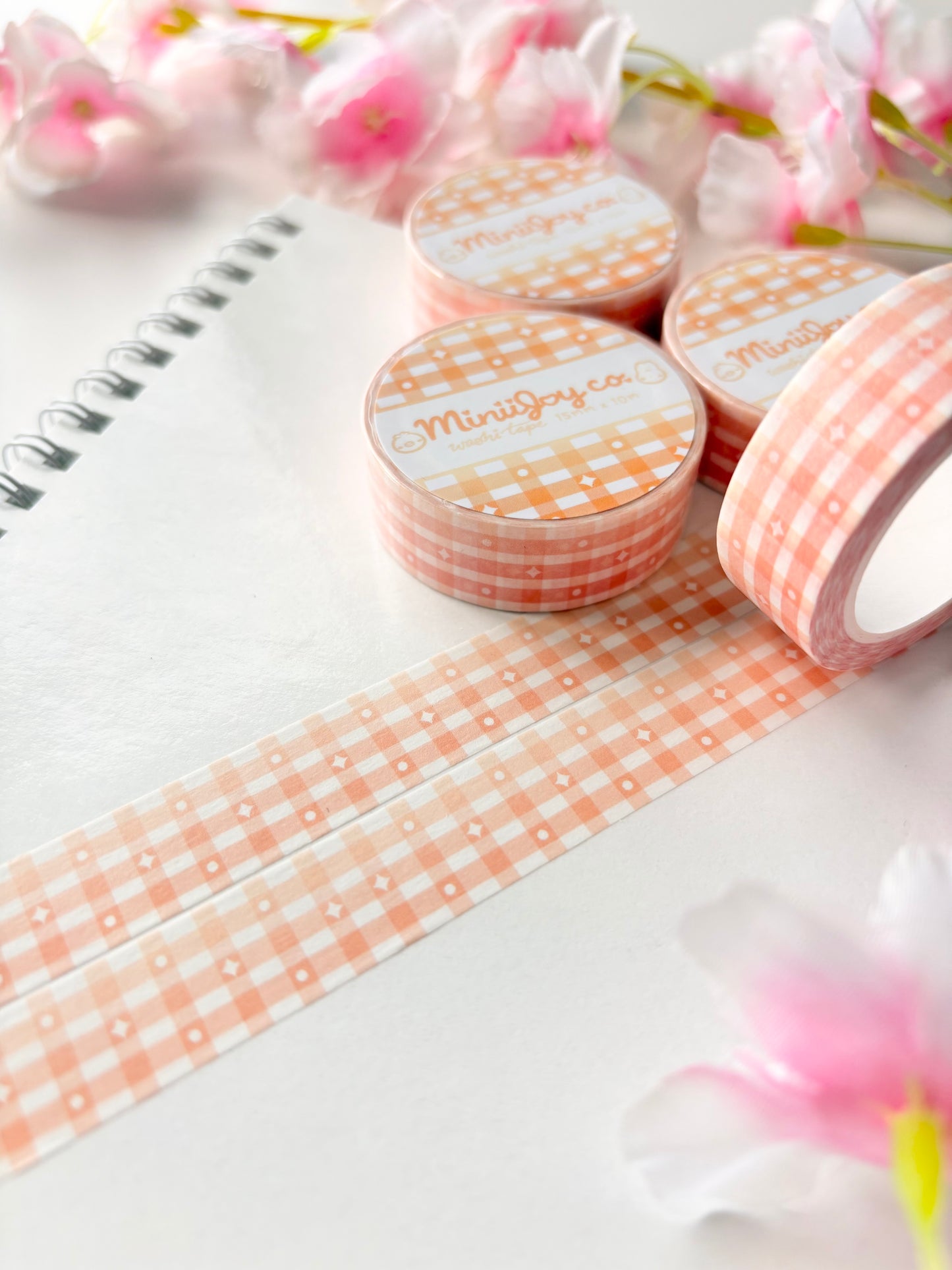 Gingham Gradient Washi Tape V1 -  Orange