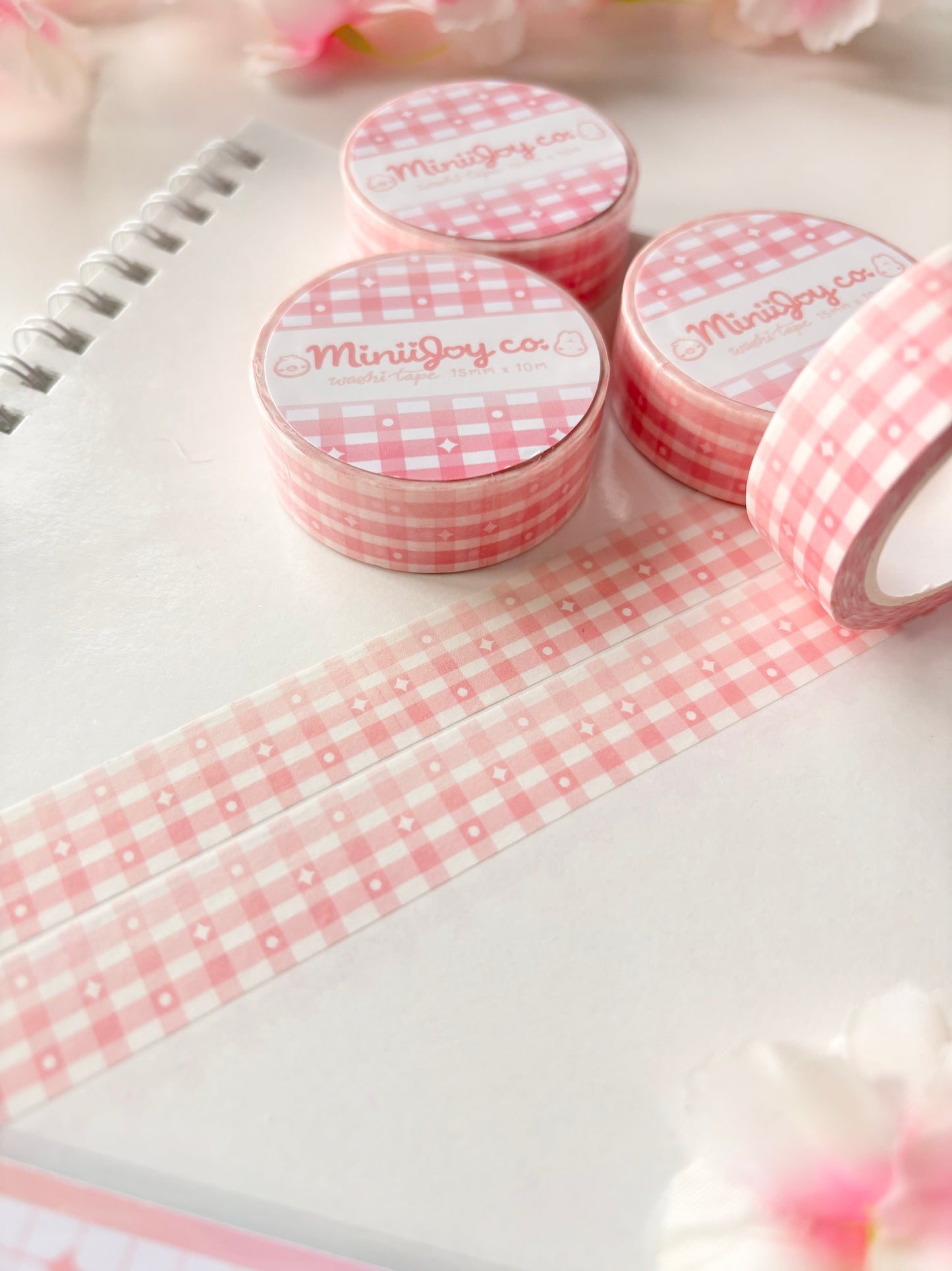 Gingham Gradient Washi Tape V1 -  Peach