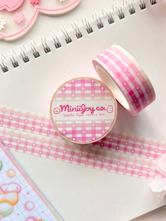 Gingham Gradient Washi Tape V2 - Pink