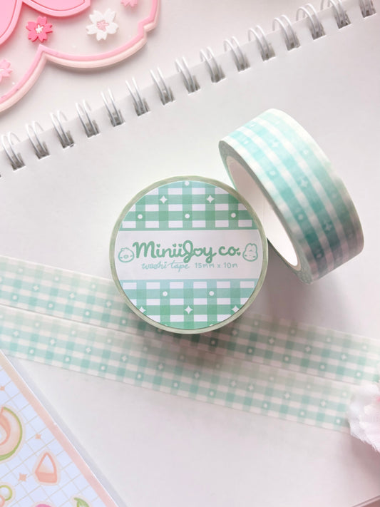 Gingham Gradient Washi Tape V1 -  Torquoise
