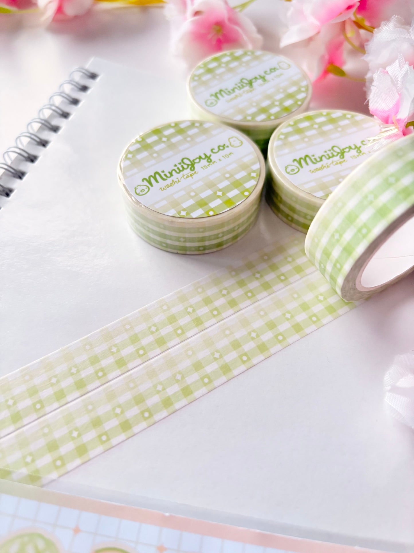 Gingham Gradient Washi Tape V2 - Green