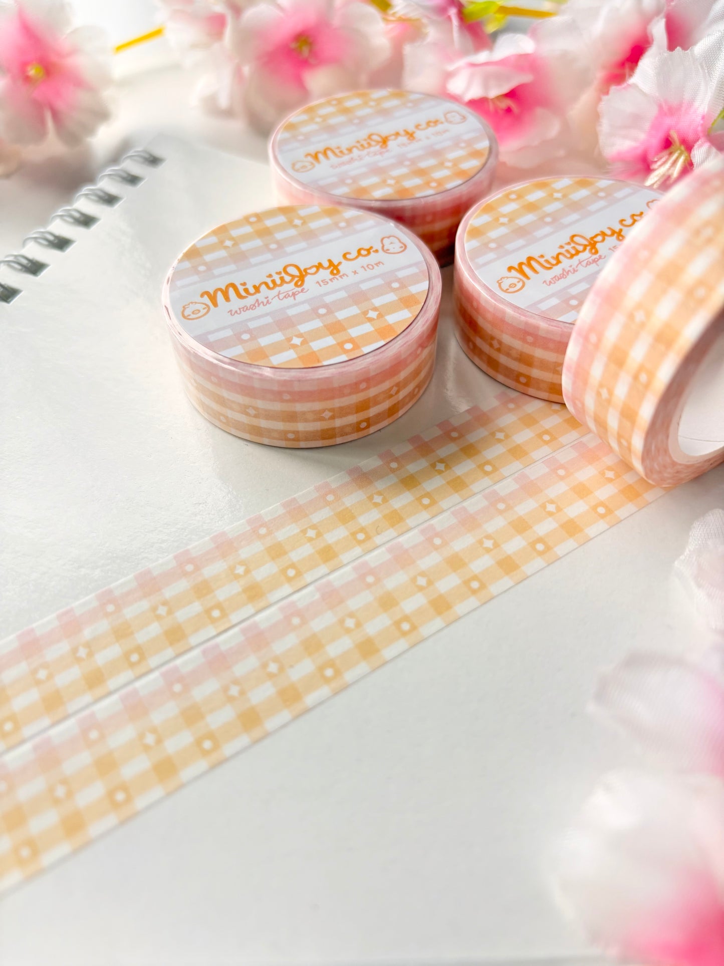 Gingham Gradient Washi Tape V2 - Yellow