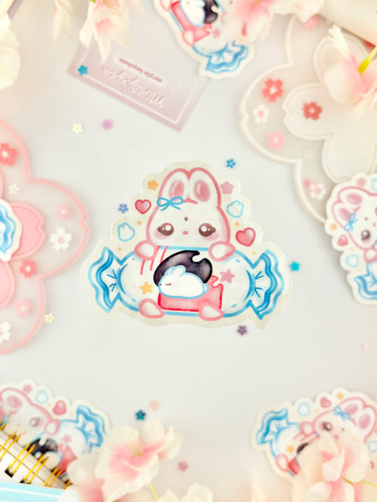 White Rabbit Candy Vinyl Sticker