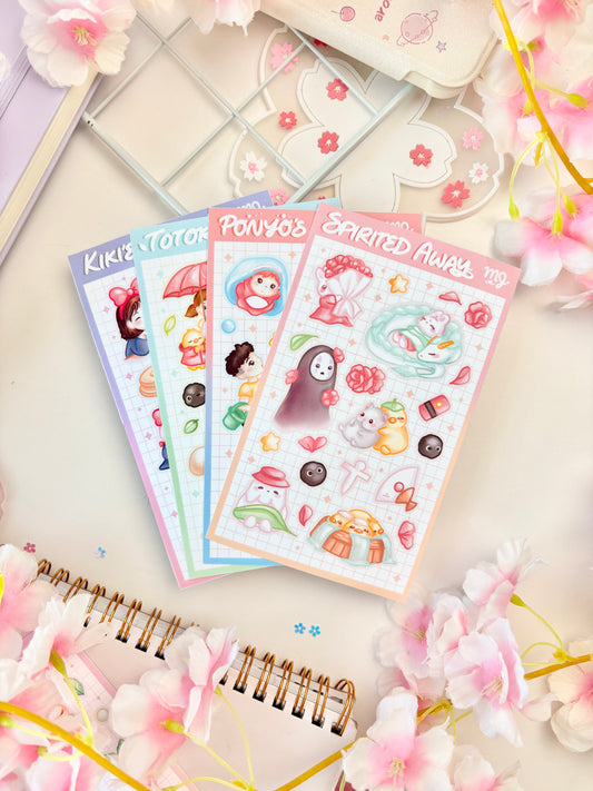Ghibli Sticker Sheets Holo Bundle (Set of 4)