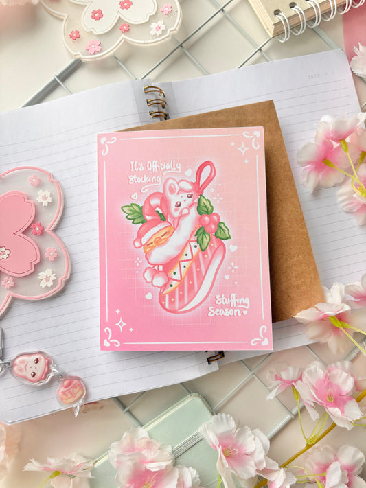 Stocking Stuffing Season Greeting Card