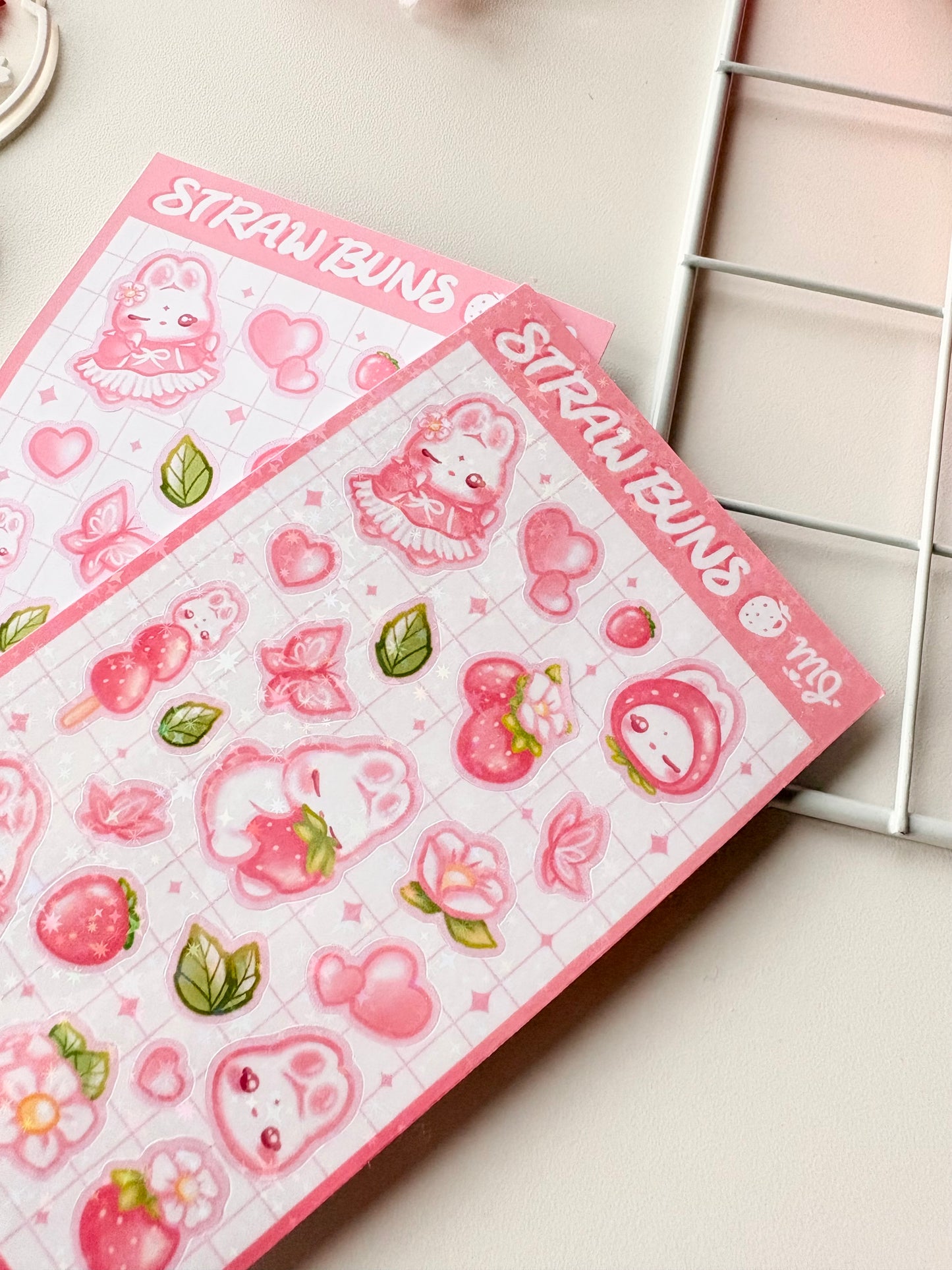 Strawberry Buns Sticker Sheet