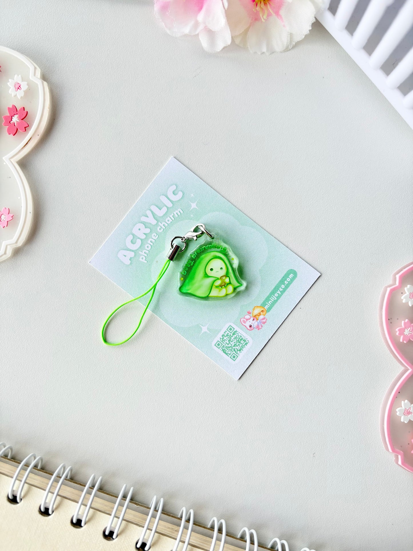 Green Figure phone charms