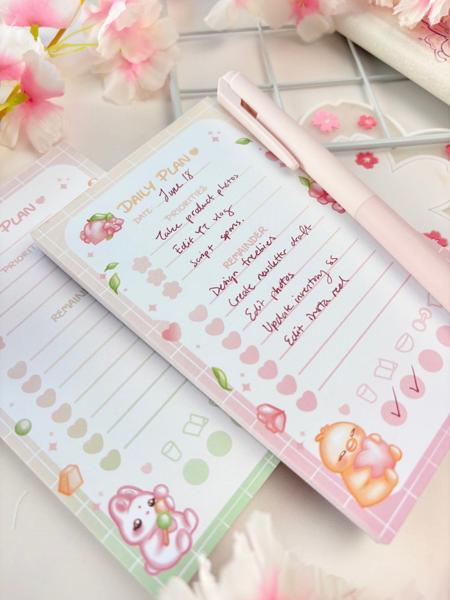Sakura Peach Memo Pad
