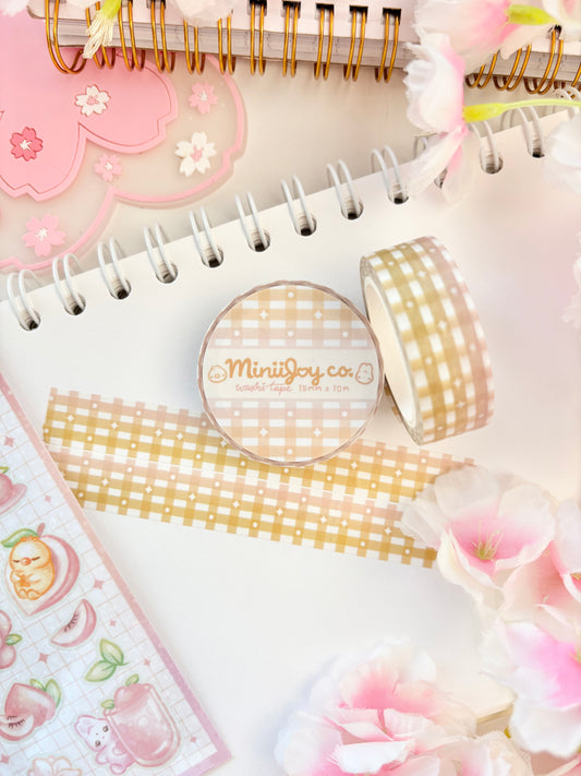 Gingham Washi Tape - Yellow