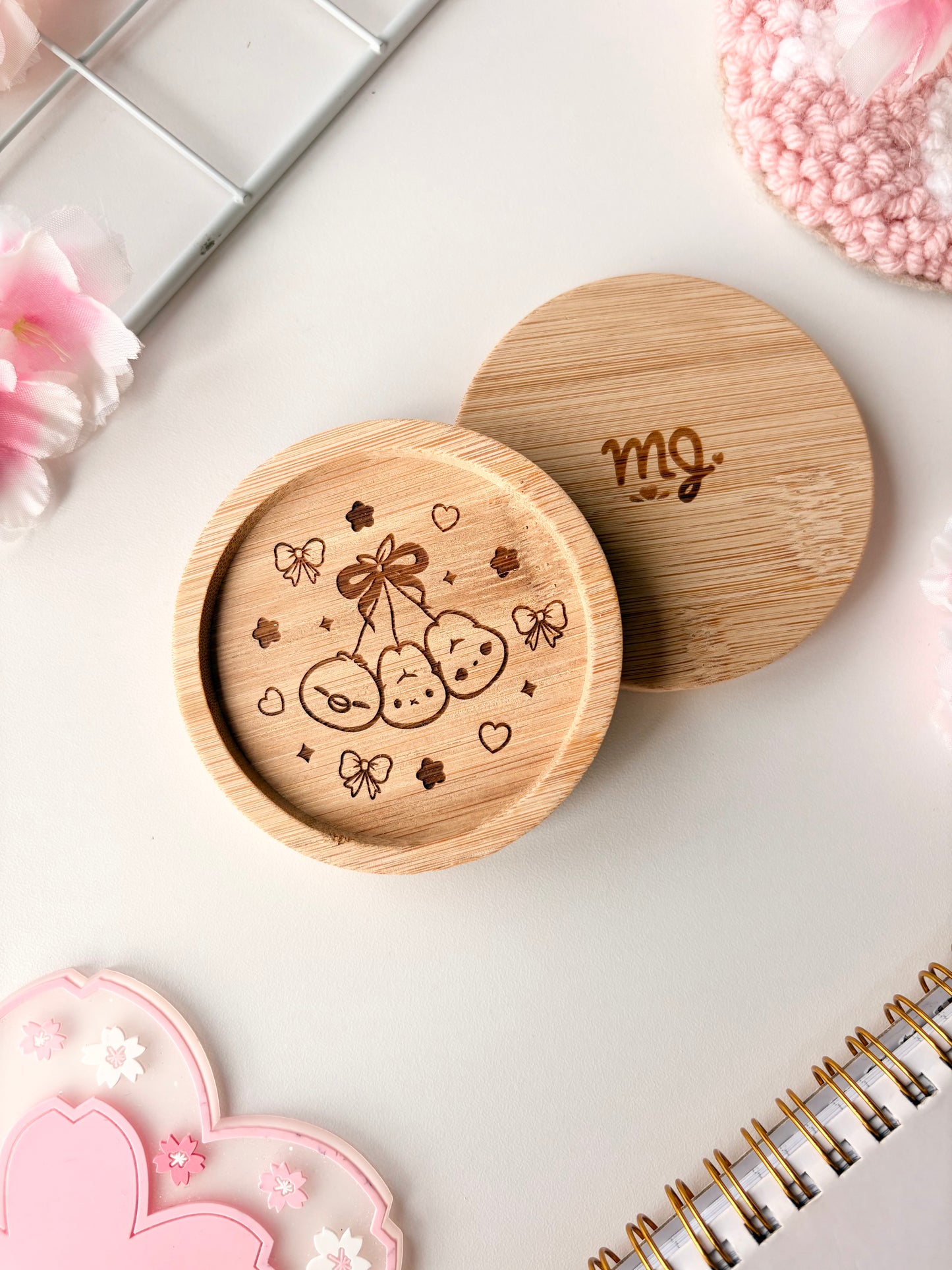 Coquette Miffy wooden coaster