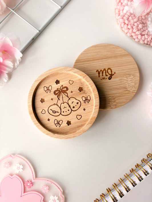 Coquette Miffy wooden coaster