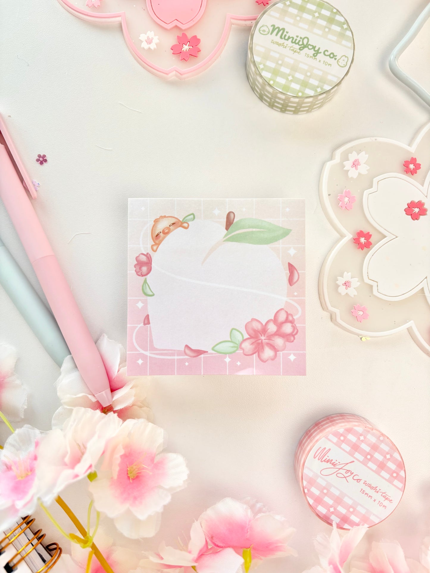 Sakura Peach Sticky Note