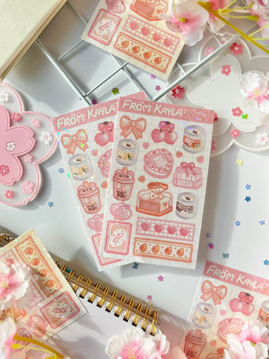 From Kayla Scented Sticker Sheet (B-grade)