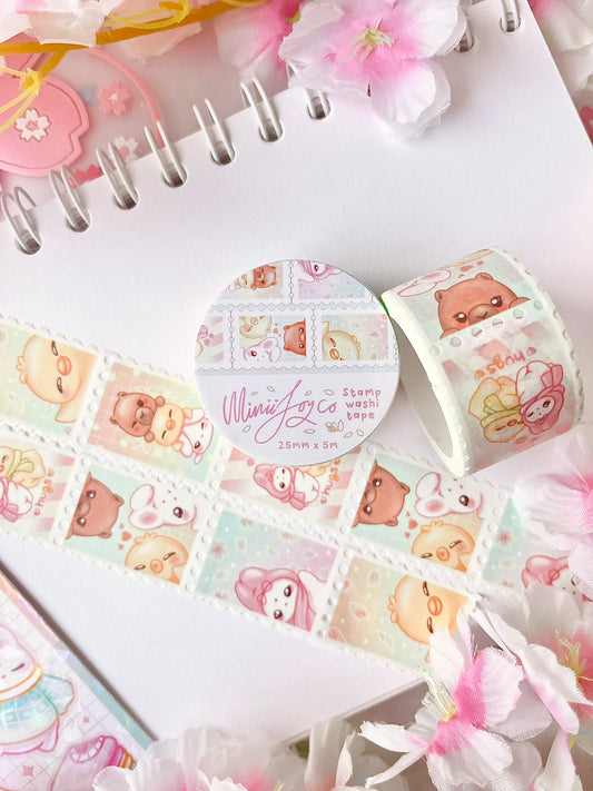Capybara + Friends Stamp Washi Tape